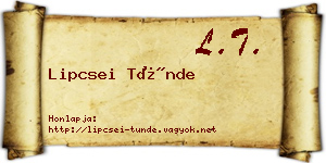 Lipcsei Tünde névjegykártya