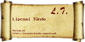 Lipcsei Tünde névjegykártya